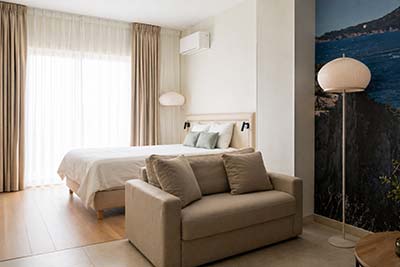 Chambre vue mer à l'Hôtel Le Kallisté Hyères L'Ayguade